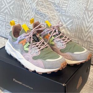 New Rare Flower Mountain Yamano 3 Suede Gray Sneakers Shoes Women SIZE 7 EU38